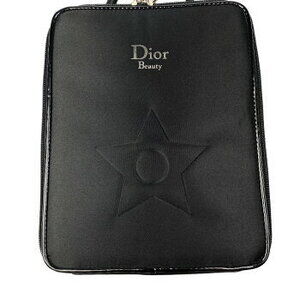Dior Beauty Vanity Pouch Set Makeup Case Wallet Bag Black Silver